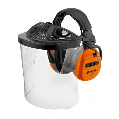 Antveidis plastikinis su ausinėmis STIHL Dynamic BT PC