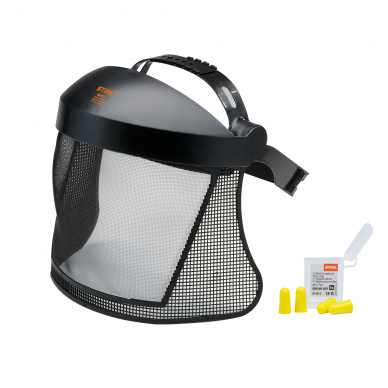 Apsauga veido STIHL su nailoniniu tinkleliu