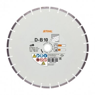 Diskas deimantinis 350 D-B10 betonui