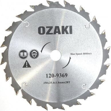 Diskas žolės su kietmetaliu 250mm 20T 25.4mm Diskas žolės su kietmetaliu 250mm 20T 25.4mm