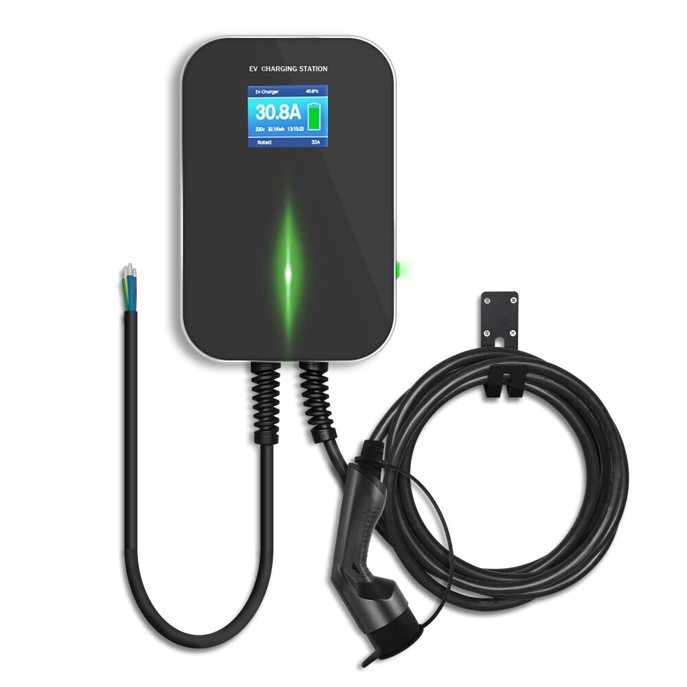 Elektromobilių krovimo stotelė Besen 22 kW RFID su 6.1m laidu Type 2 Elektromobilių krovimo stotelė Besen 22 kW RFID su 6.1m laidu Type 2
