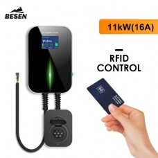 Elektromobilių krovimo stotelė Besen 11 kW RFID su rozete