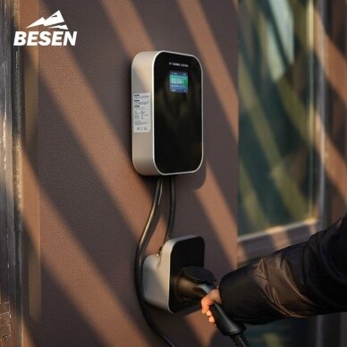 Elektromobilių krovimo stotelė Besen 11 kW APP su rozete 6