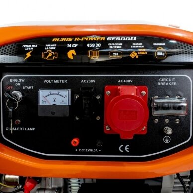 Generatorius benzininis R-Power GE8000S 230/400V 4