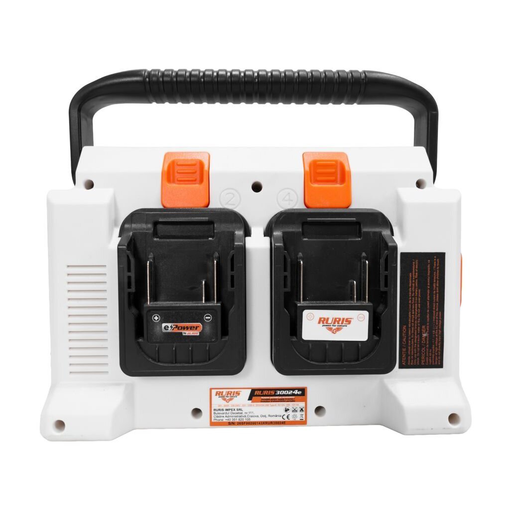 Inverteris srovės Ruris 30024e 20V 300W su 4x4.0Ah baterijomis 2