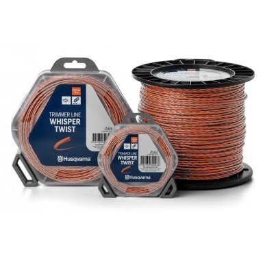 Valas trimeriui 2.0 mm/112m HUSQVARNA Whisper Twist Valas trimeriui 2.0 mm/112m HUSQVARNA Whisper Twist