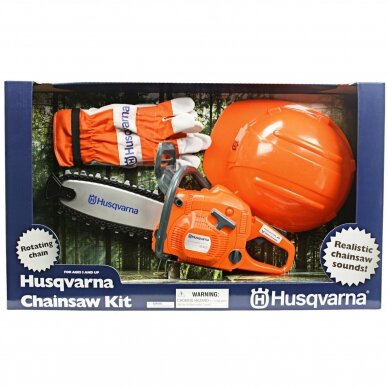 Pjūklas žaislinis HUSQVARNA 440 + šalmas ir pirštinės 1
