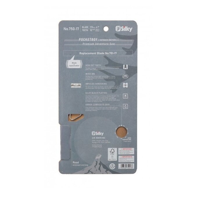 Pjūklas atlenkiamas Silky Pocketboy Outback 4 Pjūklas atlenkiamas Silky Pocketboy Outback 4