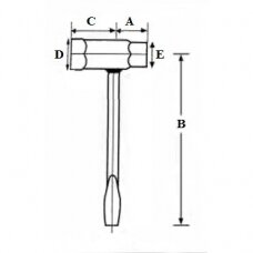 Raktas kombi benzopjūklui 13*19-86 160mm