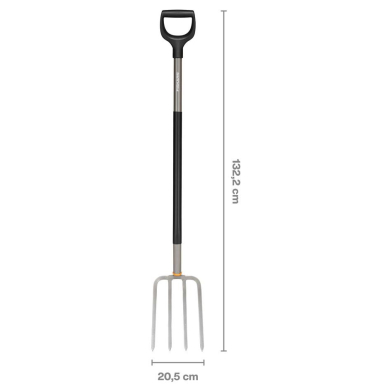 Šakė plokščiais virbais Fiskars Ergonomic 2