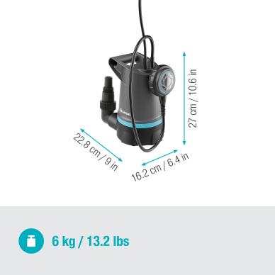 Siurblys panardinamas švariam vandeniui GARDENA 20000 Basic 2