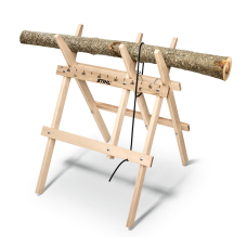 Stovas malkoms pjauti su liniuote medinis STIHL