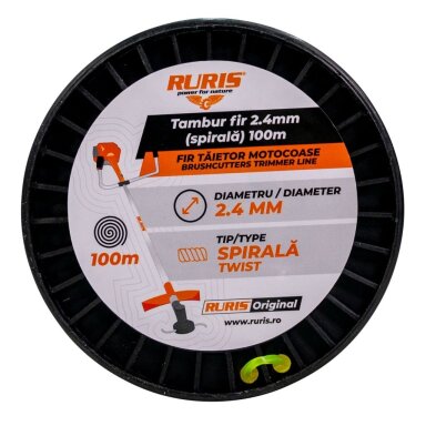 Valas trimeriui 2.4 mm/100m Ruris suktas