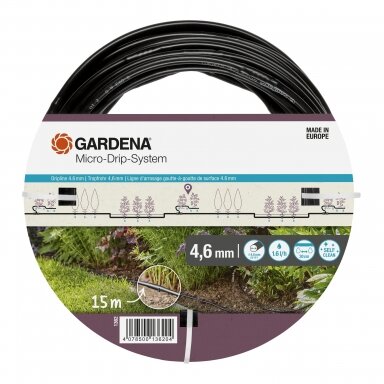Vamzdis lašelinio drėkinimo 4.6 mm 15m GARDENA Vamzdis lašelinio drėkinimo 4.6 mm 15m GARDENA