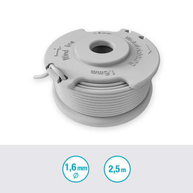 Valas trimeriui 1.6 mm/2.5m GARDENA su rite 1