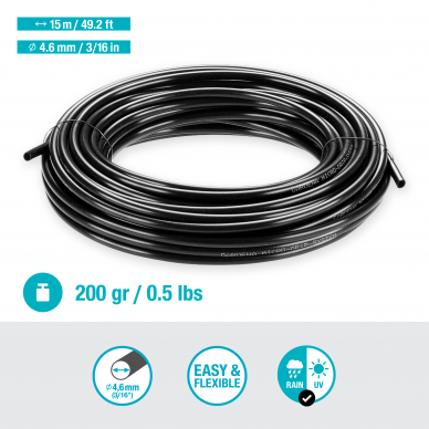 Vamzdis laistymo Microdrip 4.6mm (3/16'') 15m Gardena 1