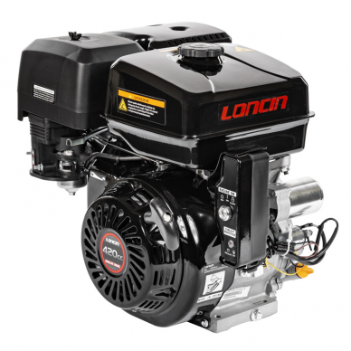 Variklis Loncin G420FD 12 AG horiz. 25x62mm start 1