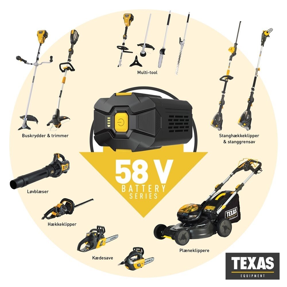 Vejapjovė akumuliatorinė TEXAS LMZ5800TR 58V su baterija 12 Vejapjovė akumuliatorinė TEXAS LMZ5800TR 58V su baterija 12