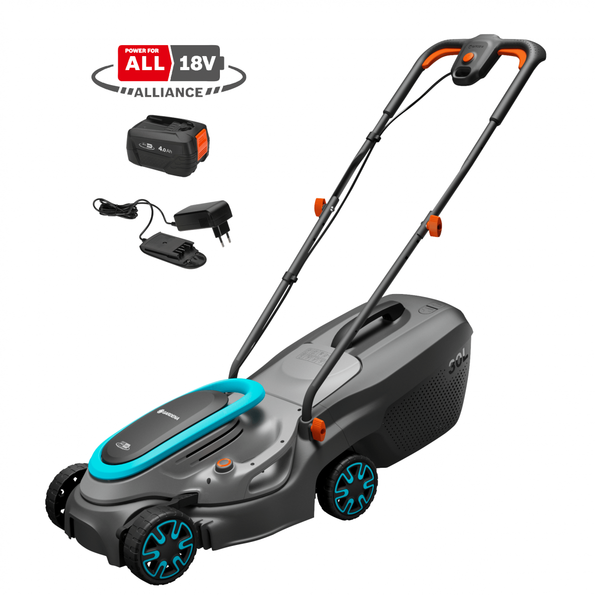 Vejapjovė akumuliatorinė GARDENA PowerMax 32/18V P4A su baterija Vejapjovė akumuliatorinė GARDENA PowerMax 32/18V P4A su baterija