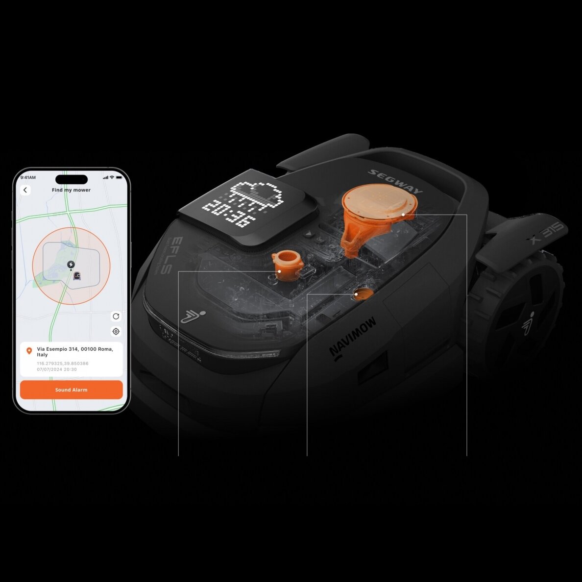 Vejapjovė robotas SEGWAY Navimow X350E 6 Vejapjovė robotas SEGWAY Navimow X350E 6