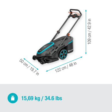 Vejapjovė akumuliatorinė GARDENA PowerMax Duo 46/36V P4A 4