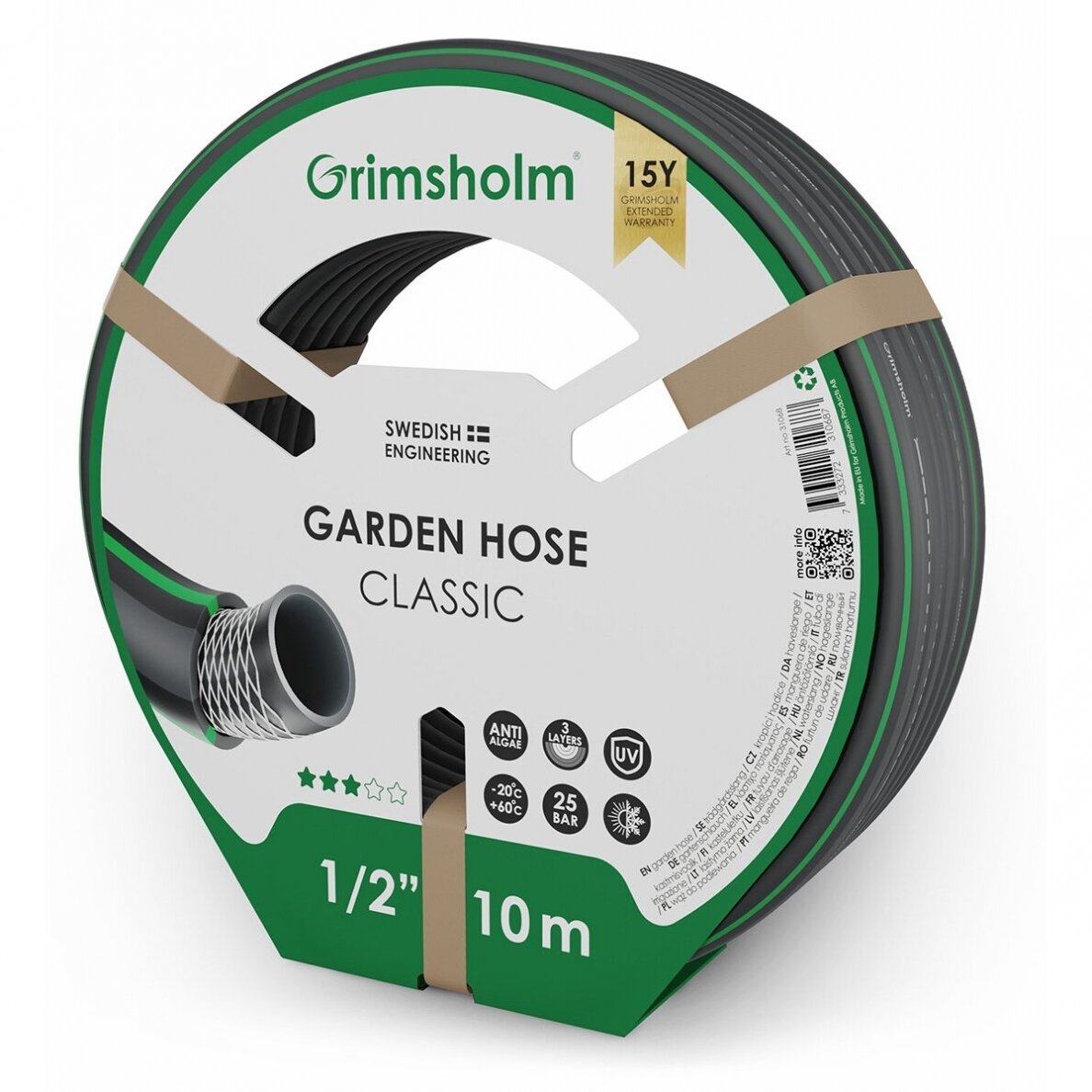 Žarna laistymo Grimsholm Classic 13mm (1/2") 10m Žarna laistymo Grimsholm Classic 13mm (1/2") 10m