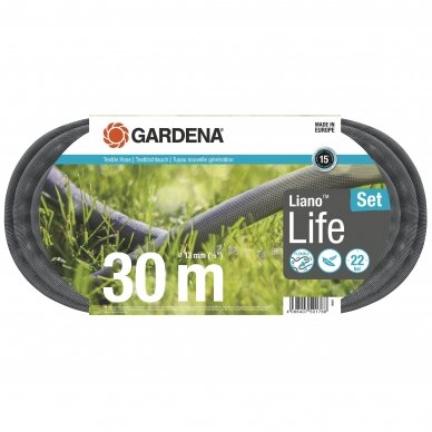 Žarna laistymo Gardena Liano Life 30m tekstilinė rinkinys Žarna laistymo Gardena Liano Life 30m tekstilinė rinkinys