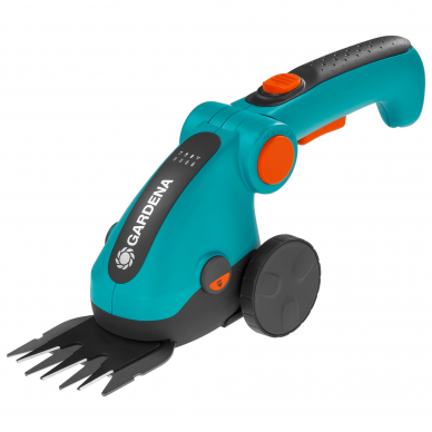 Žirklės žolės akumuliatorinės GARDENA ComfortCut Li su rankena ir ratukais 1