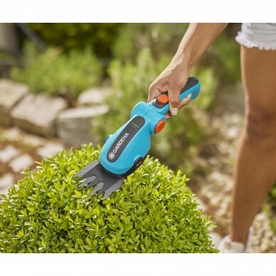 Žirklės žolės akumuliatorinės GARDENA ComfortCut Li su rankena ir ratukais 5