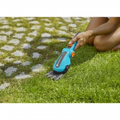 Žirklės žolės akumuliatorinės GARDENA ComfortCut Li su rankena ir ratukais 7