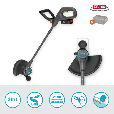 Žoliapjovė akumuliatorinė GARDENA EasyTrim 25/18V P4A 1