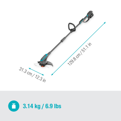 Žoliapjovė akumuliatorinė GARDENA PowerTrim 30/18V P4A su baterija 5